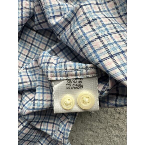 Peter Millar Crown Eddings Sport Button Down Plaid Shirt Mens 2XL Long Sleeve - Picture 8 of 10